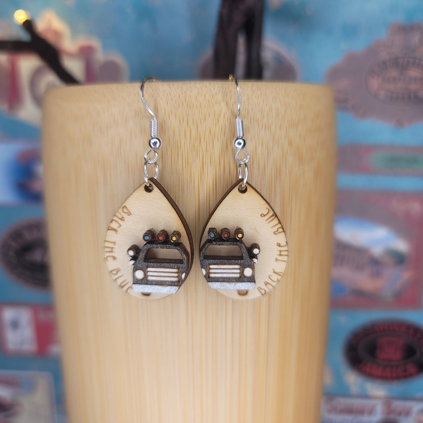 Black The Blue Dangle Earring