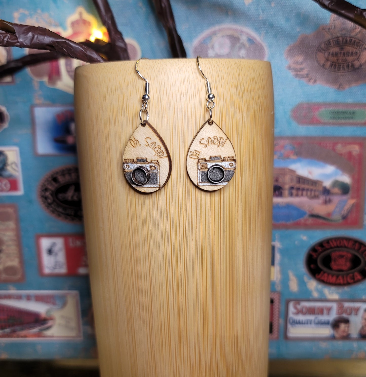 Oh Snap Camera Dangle Earring