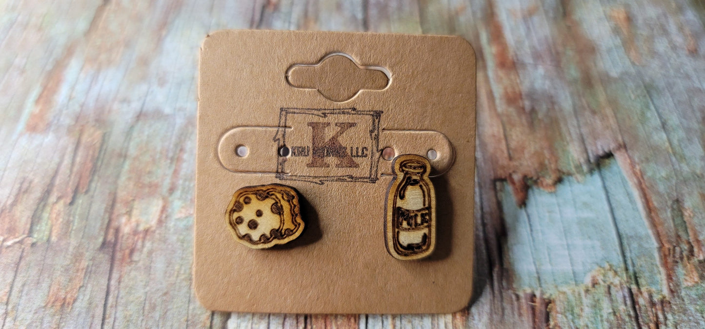 Milk and Cookies Stud Earrings