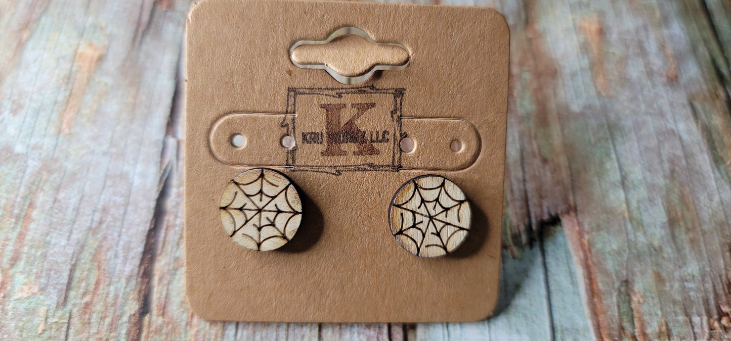 Spider Web Stud Earrings