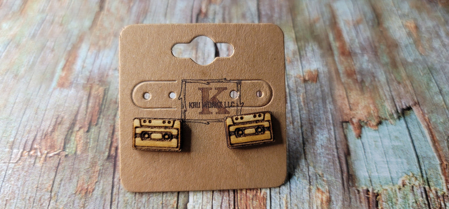 Cassette Tape Stud Earrings