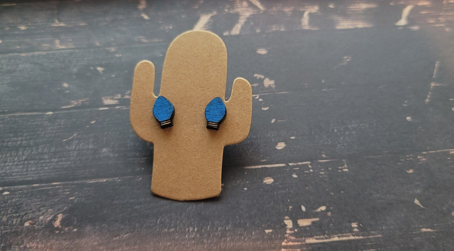 Blue Christmas Stud Earrings