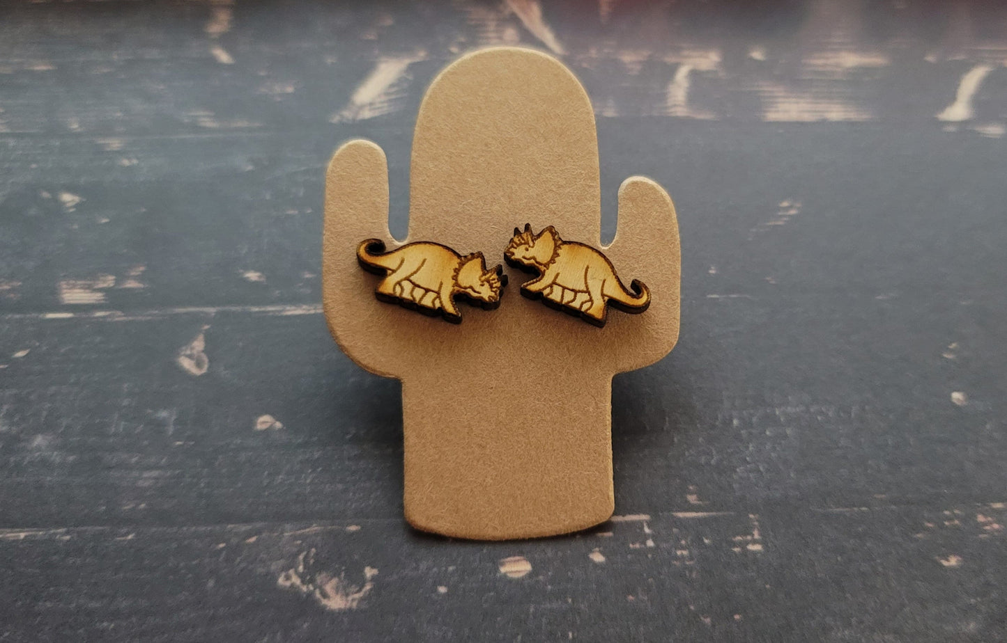 Triceratops Stud Earrings