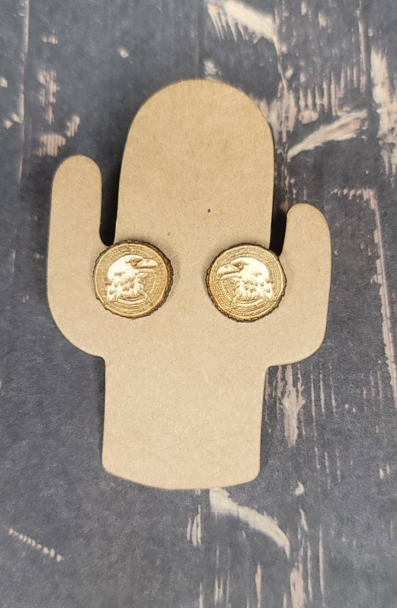 Eagle Log Stud Earrings
