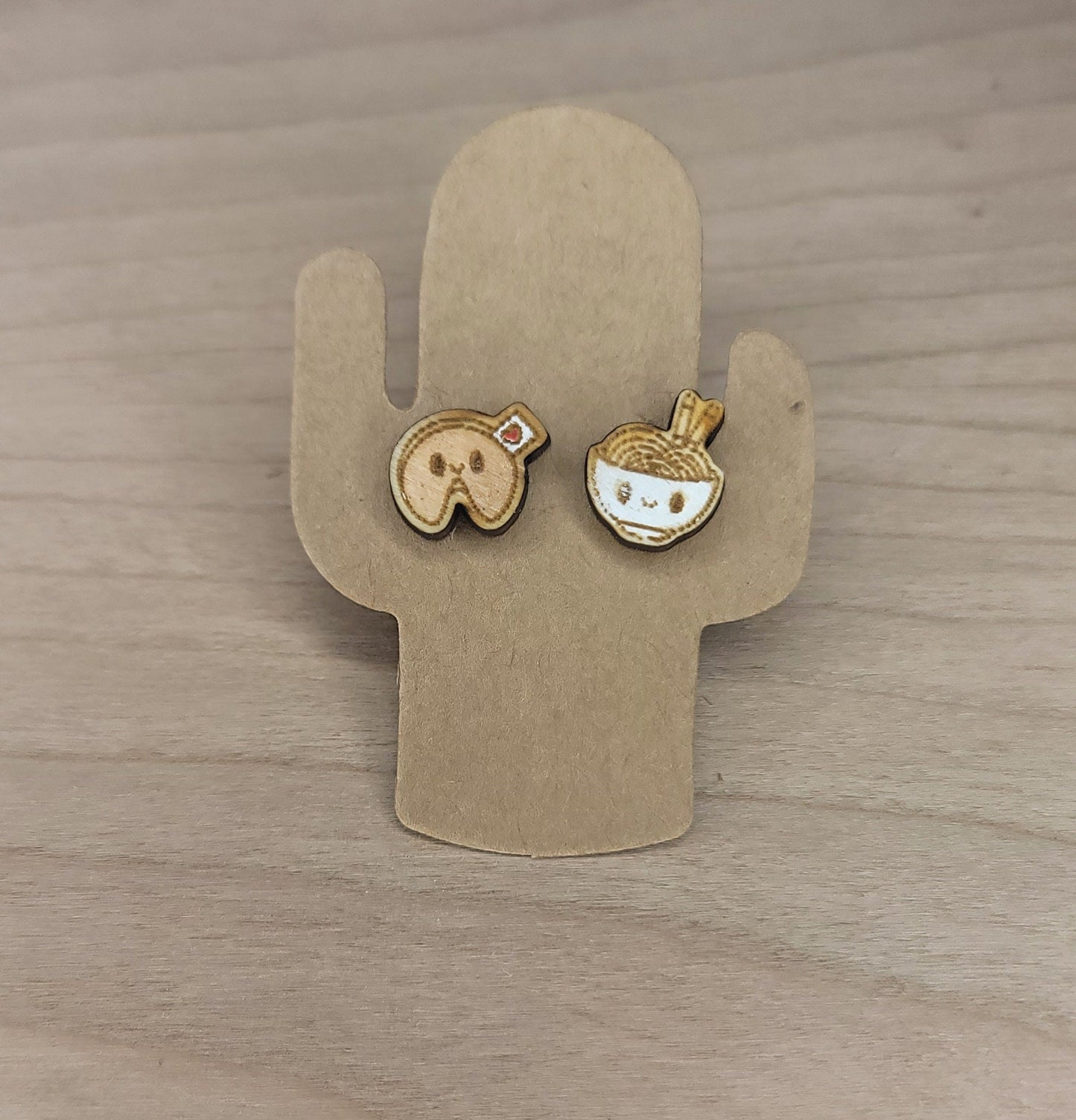 Pho and Fortune Cookie Stud Earrings