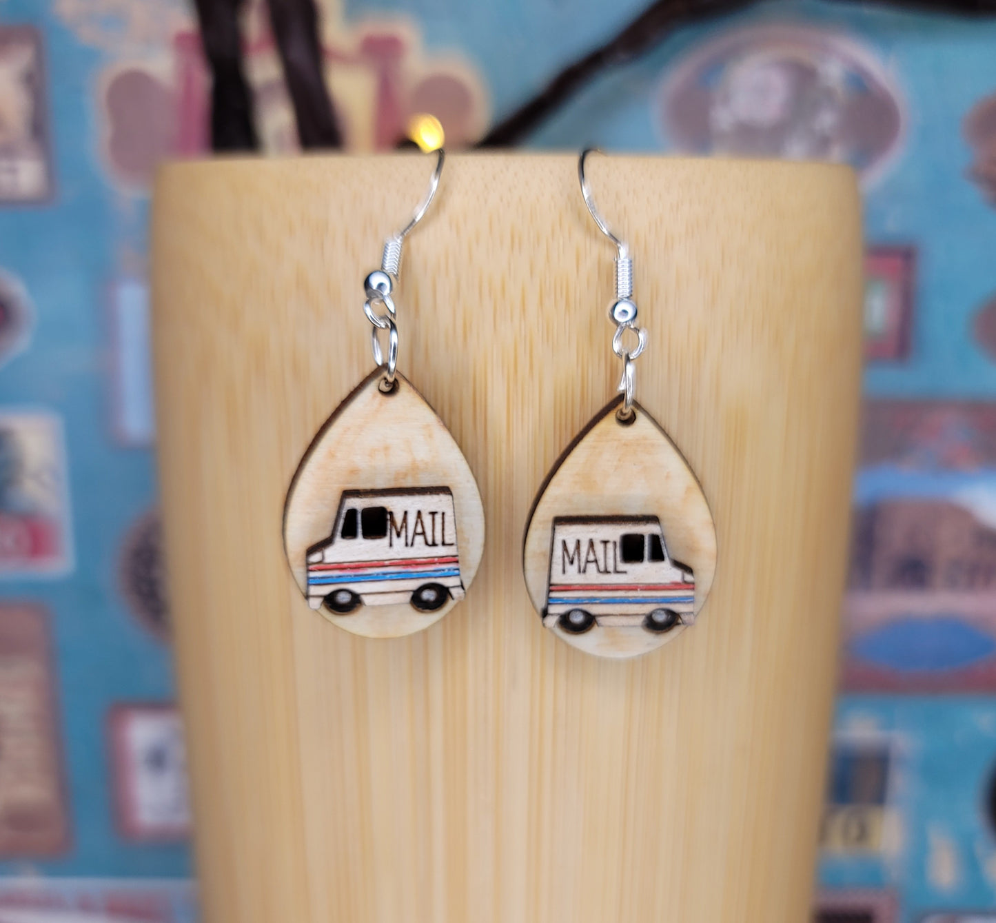 Mail Truck Dangle Earring
