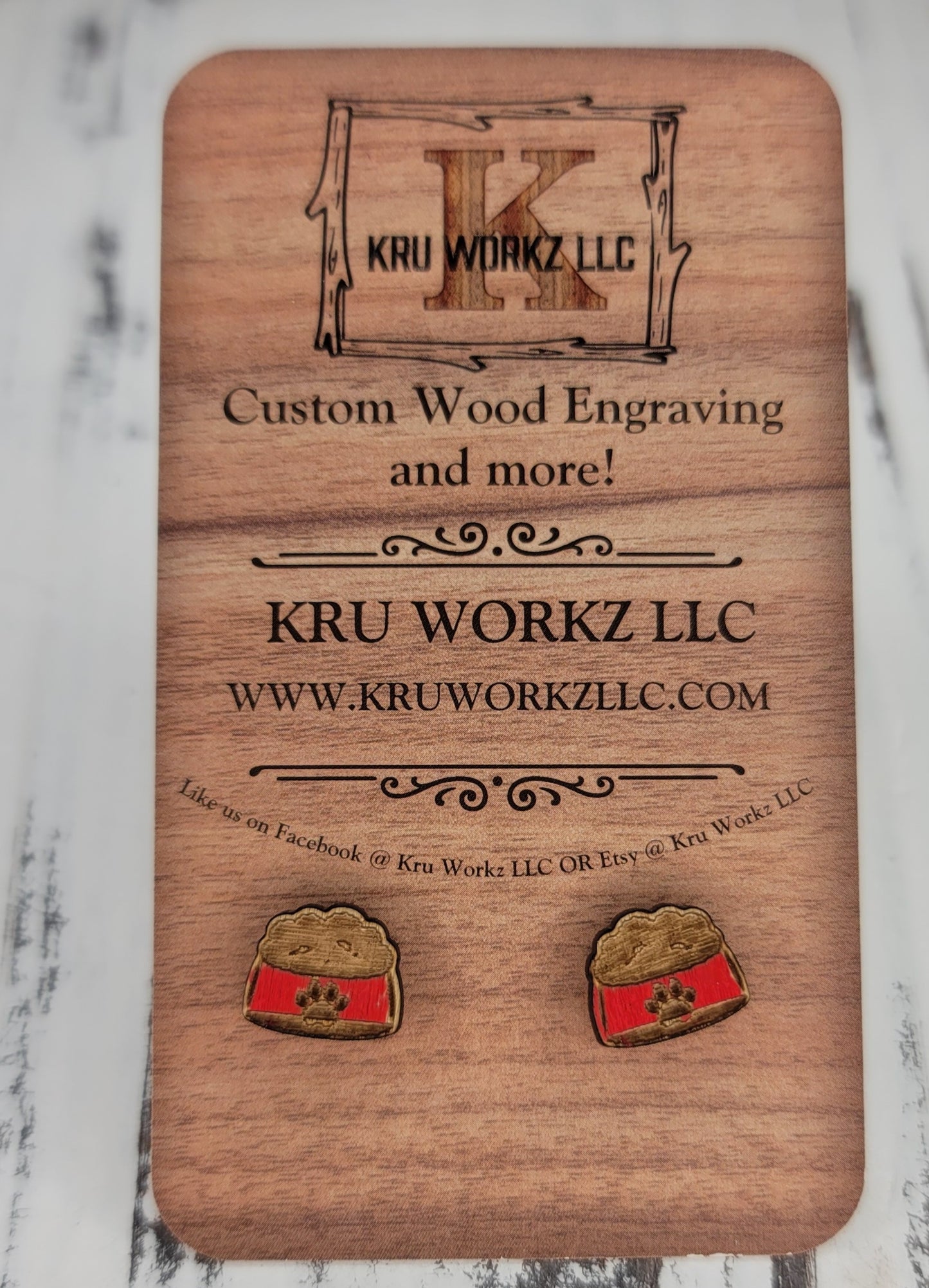 Pet Food Stud Earrings