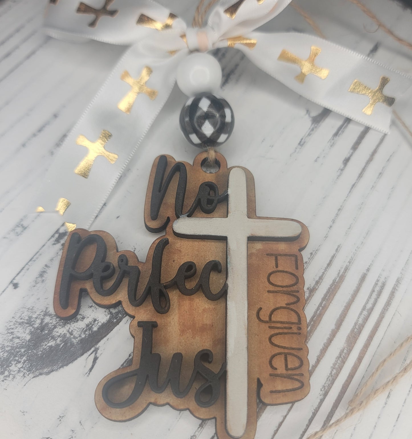 Not Perfect Just Forgiven Car Charm/Ornament