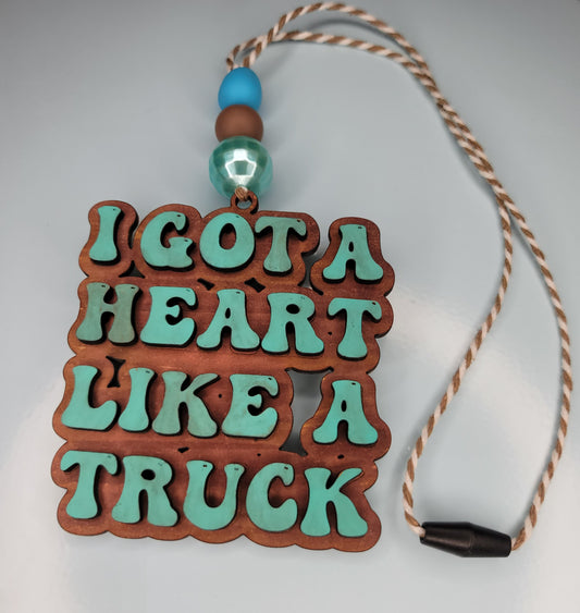 I Got A Heart Like A Truck Car Charm/Ornament