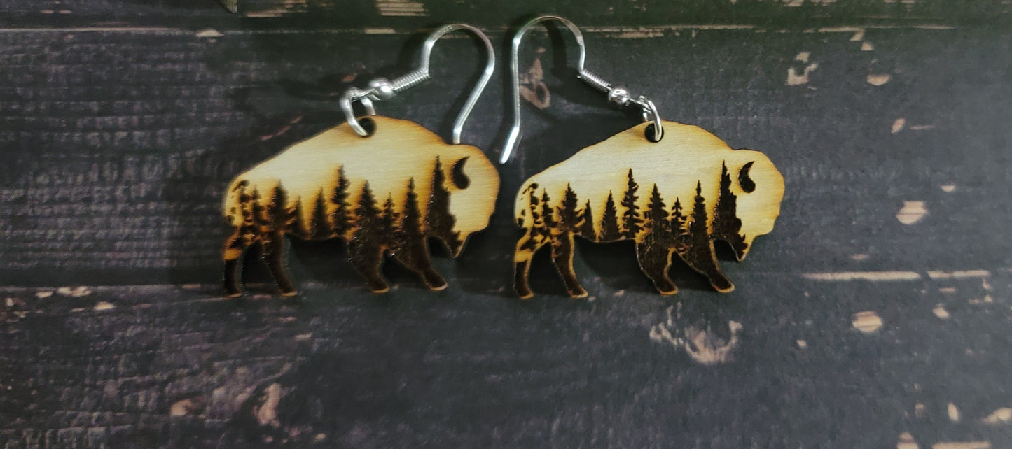 Buffalo Tree Dangle Earring