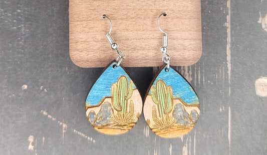 Desert Scene Dangle Earring