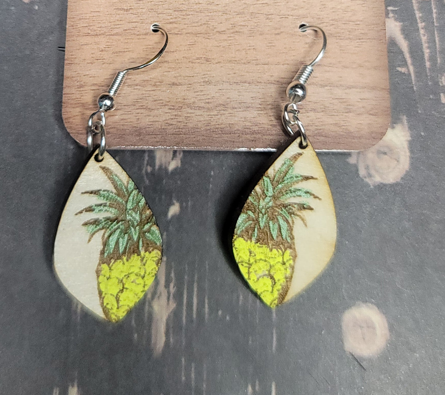 Yellow Pineapple Dangle Earring