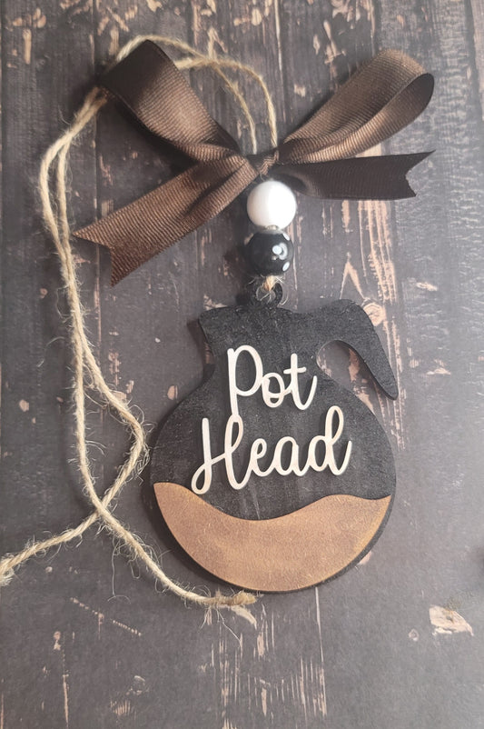 Pot Head Car Charm/Ornament