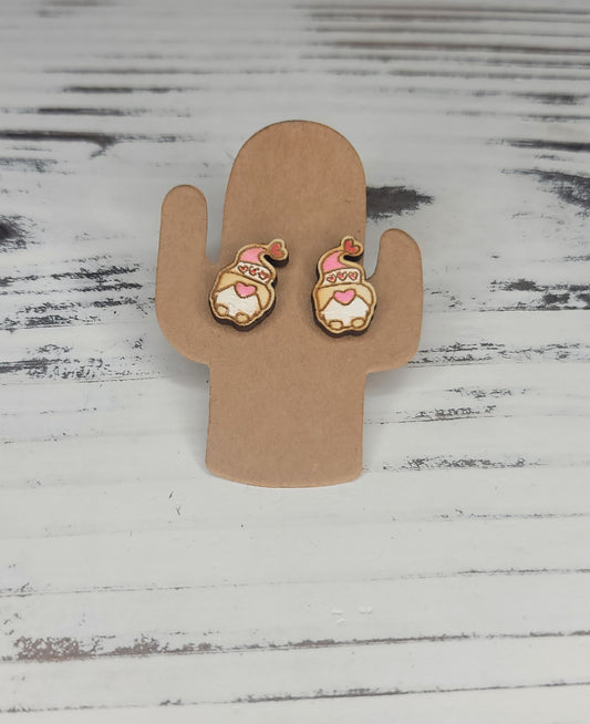 Valentine Gnome Stud Earrings