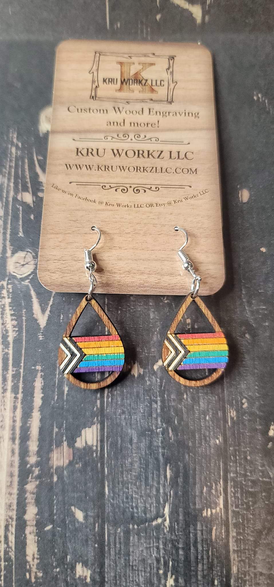Rainbow Flag Dangle Earring