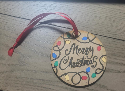 Merry Christmas with lights Ornament