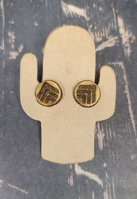 Arrow Log Stud Earrings