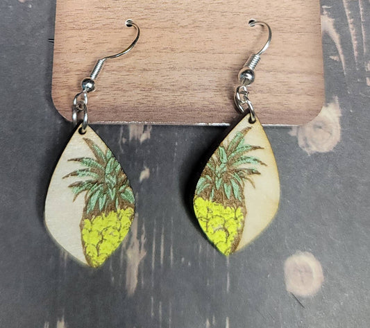 Bright Pineapple Dangle Earrings