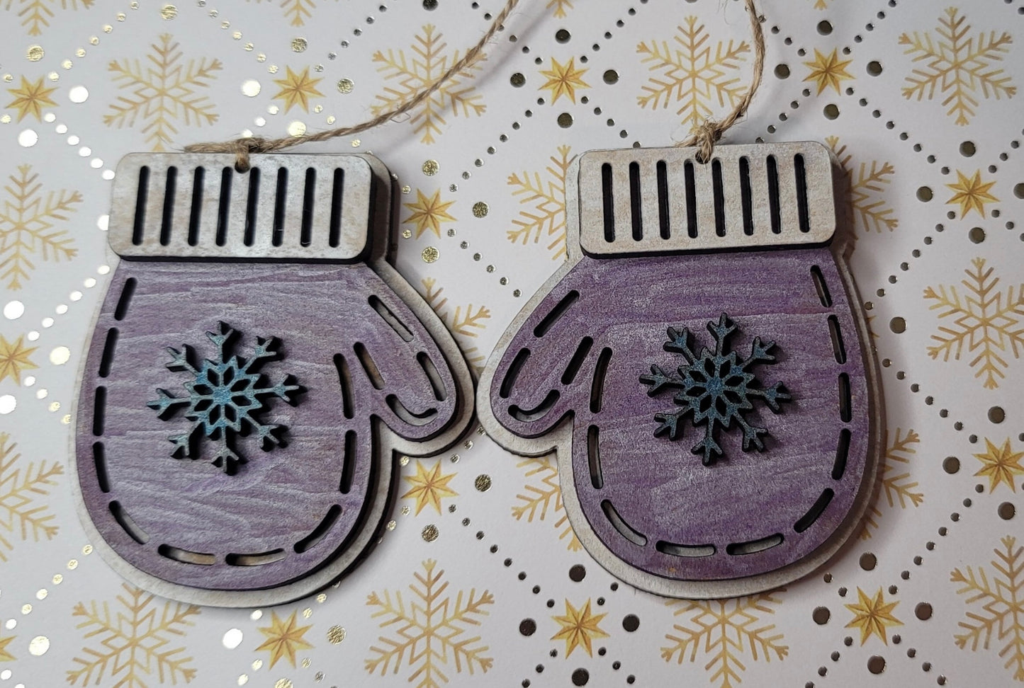 Purple Mitten Ornaments