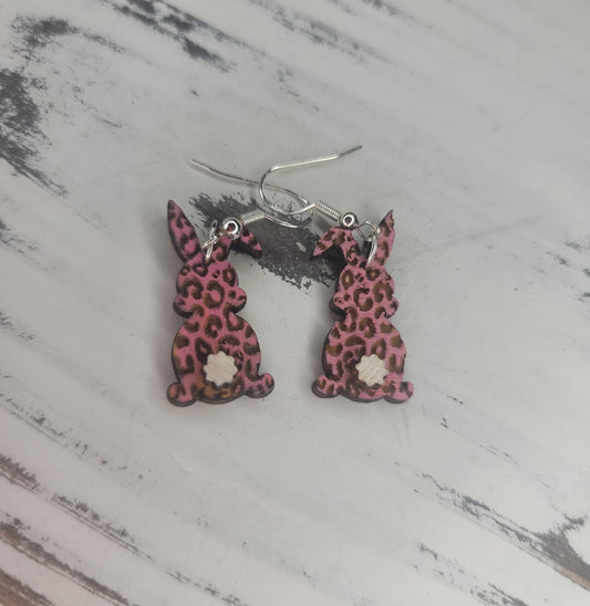 Pink Bunny Dangle Earring