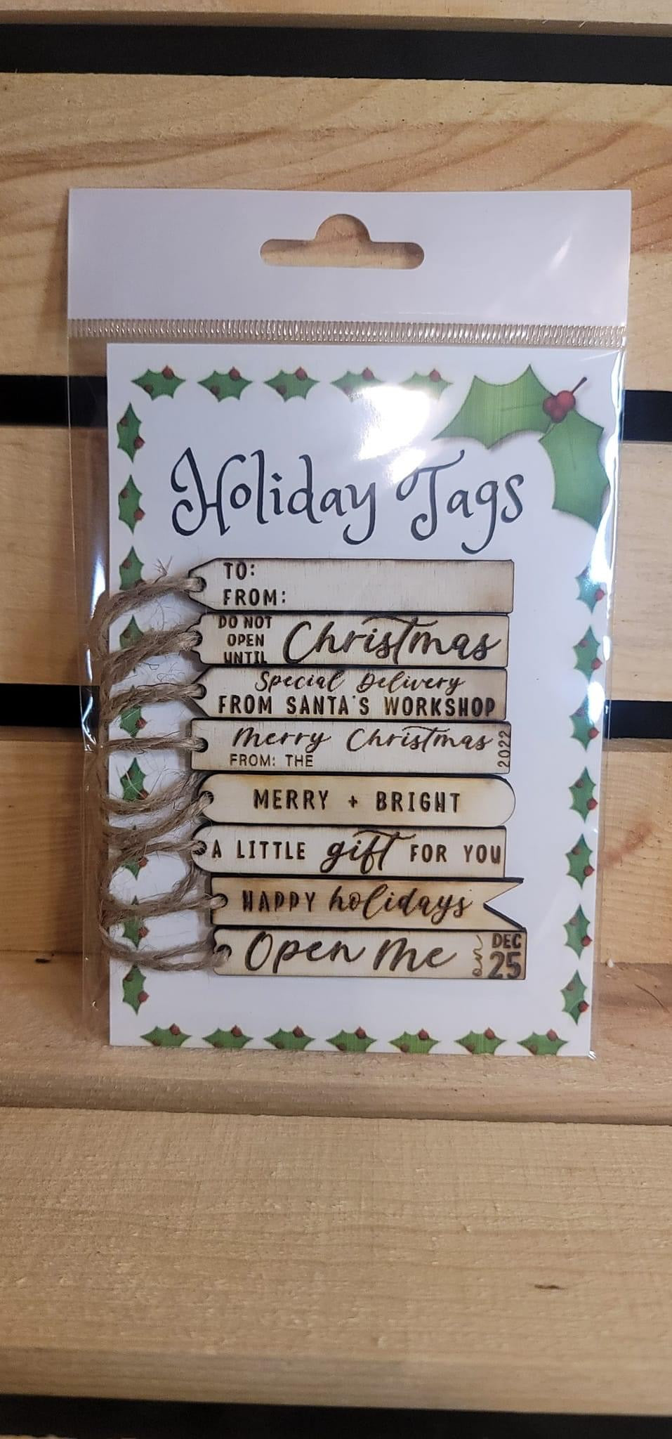 Wooden Holiday Tags