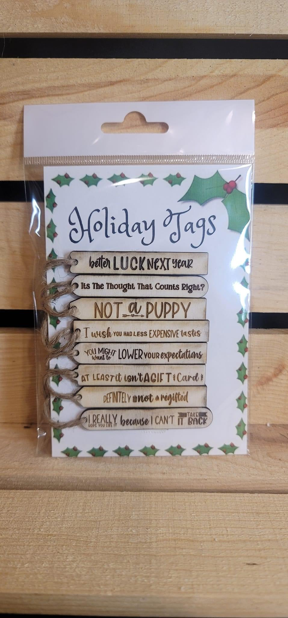 Wooden Holiday Tags