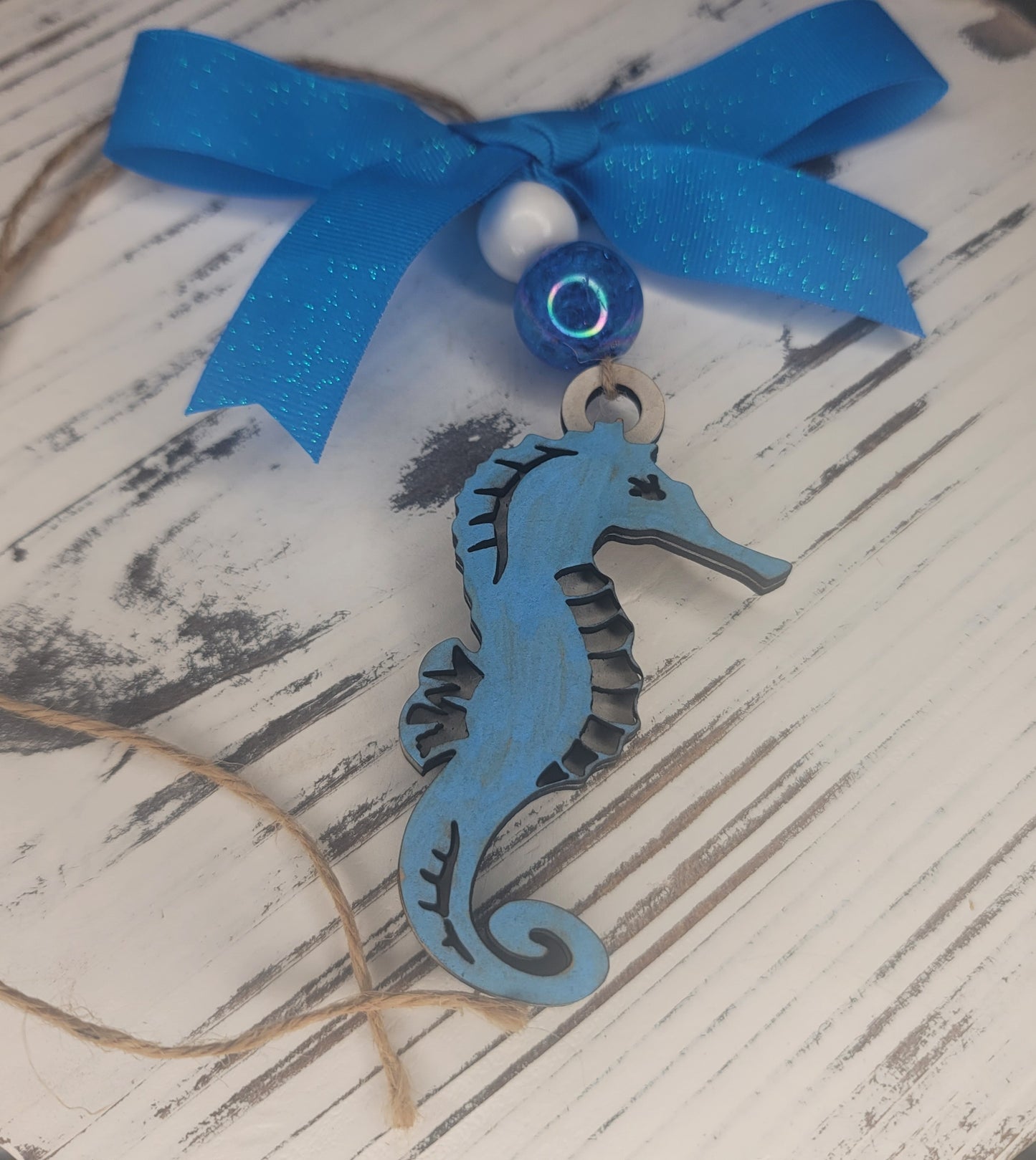 Blue Seahorse Car Charm/Ornament